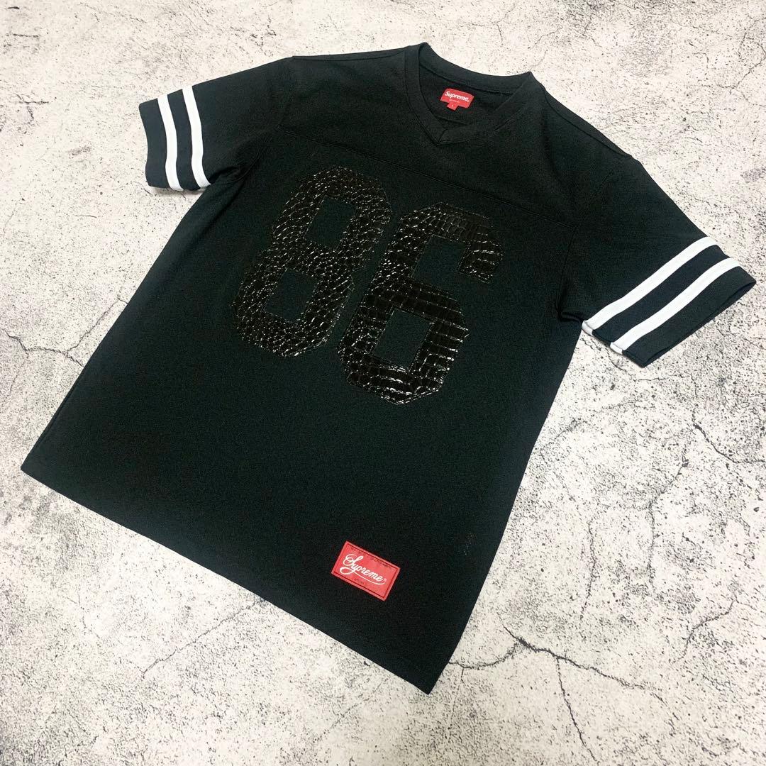 Supreme メッシュTシャツ　フットボールジャージ　 クロコ型押　半袖　美品