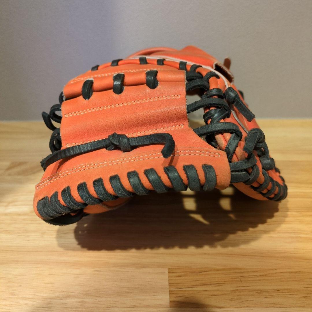 【美品】MIZUNO　ミズノ　グローバルエリート　キャッチャーミット　オレンジ