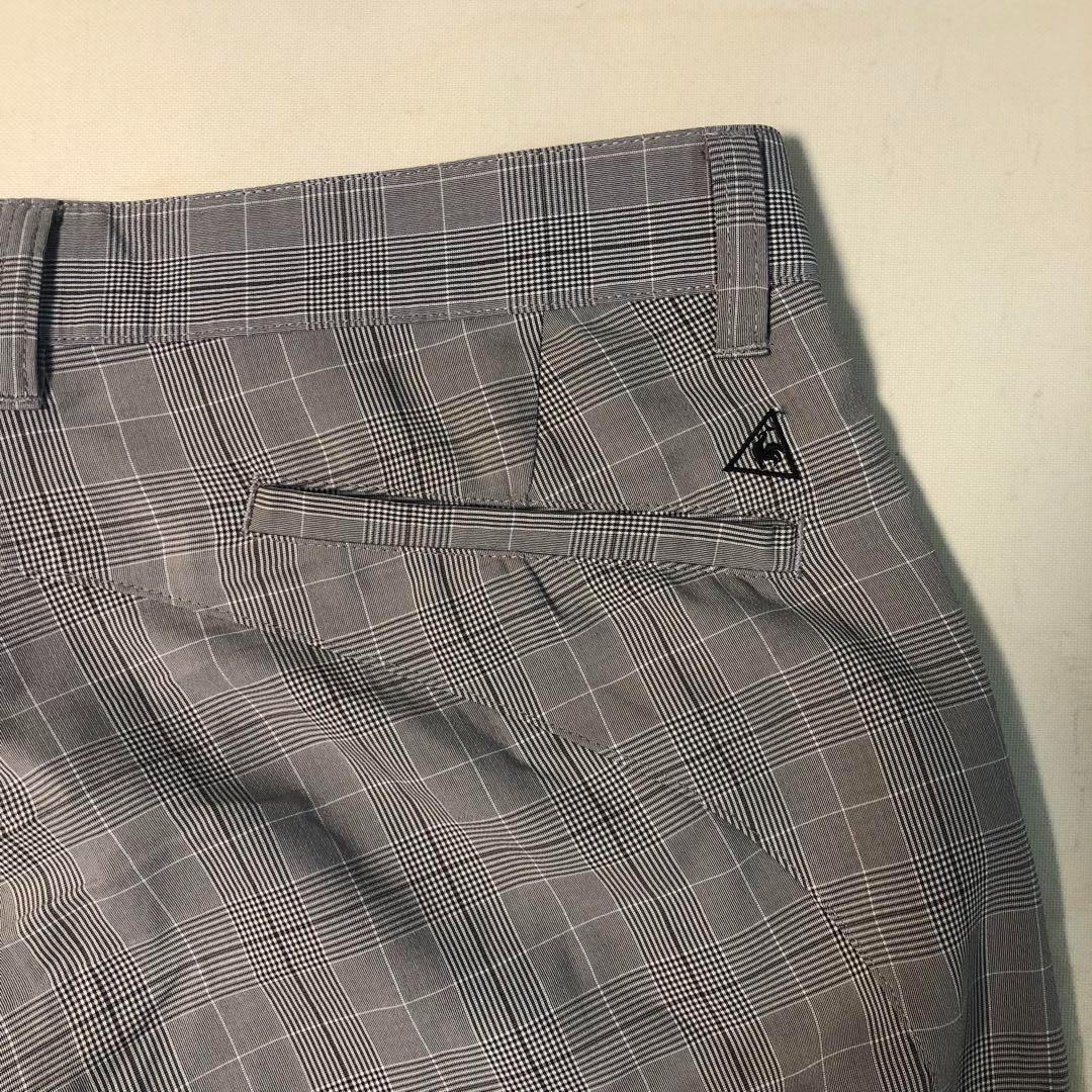 ルコックゴルフ ショート ハーフ パンツ グレー チェック サイズ88