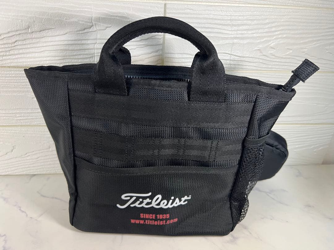 【美品】Titleistタイトリスト ラウンドバッグ ポーチ付