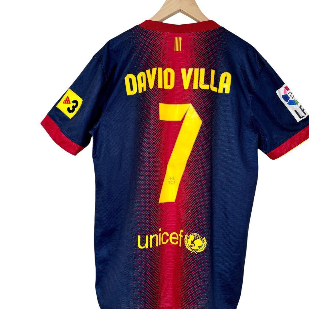 サイズM★NIKE★FCバルセロナ サッカーユニフォーム ビジャ T2739