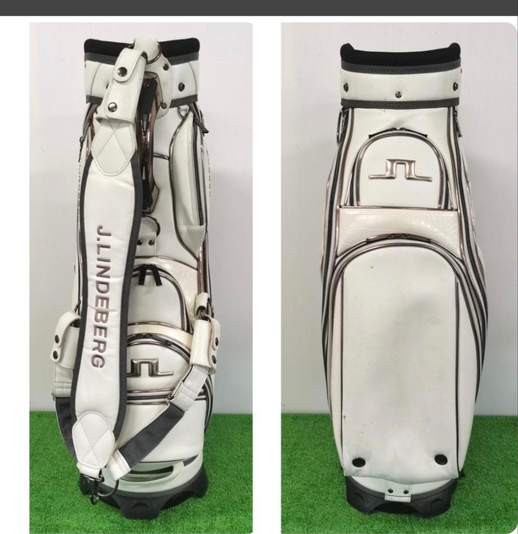 J.LINDEBERG 9.0型 ゴルフバッグ ホワイト×ローズゴールド