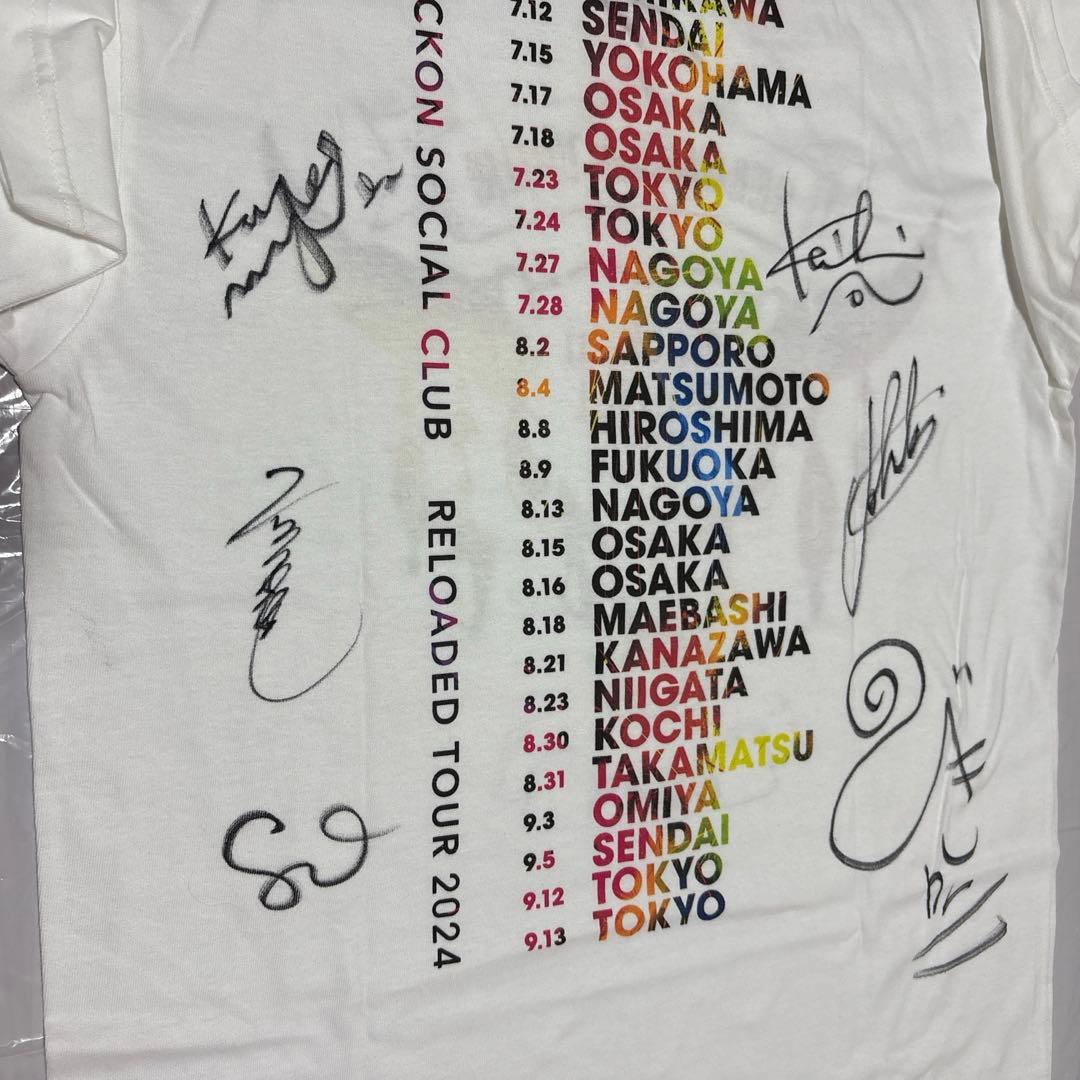 男闘呼組　サイン入りキャップとRockon Social Club Tシャツ