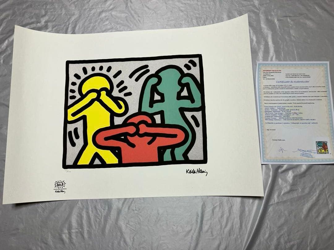 【模写】限定150枚 Keith Haring リトグラフ 版画【送料無料】