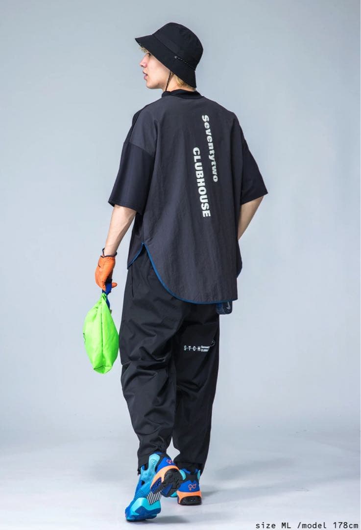 新品タグ付＊ANTIQUA GOLF×STCH＊モックネックトップス LXL 黒