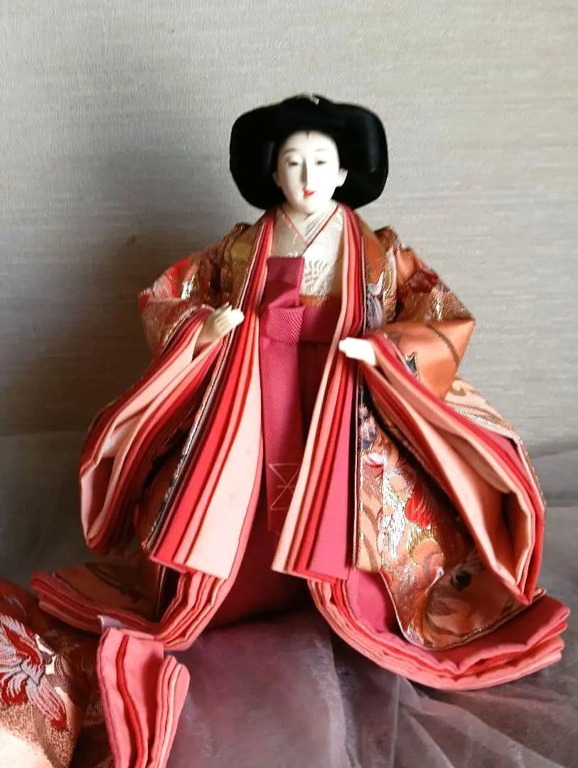 三人官女　お雛様　西陣織　中古品　ひな祭り　美品