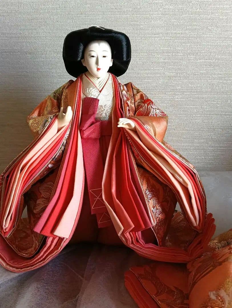 三人官女　お雛様　西陣織　中古品　ひな祭り　美品