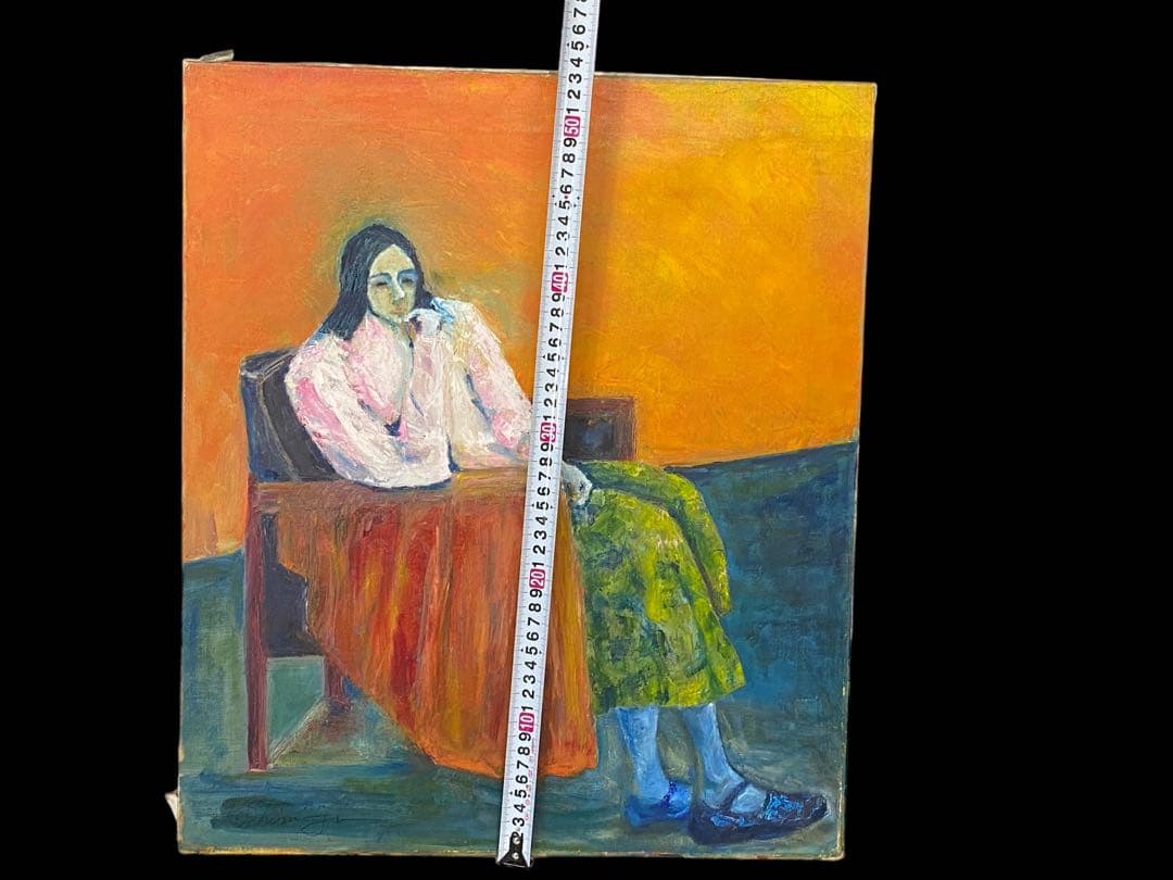 絵画　油絵3点　貼り絵2点　キャンバス　ひまわりなど