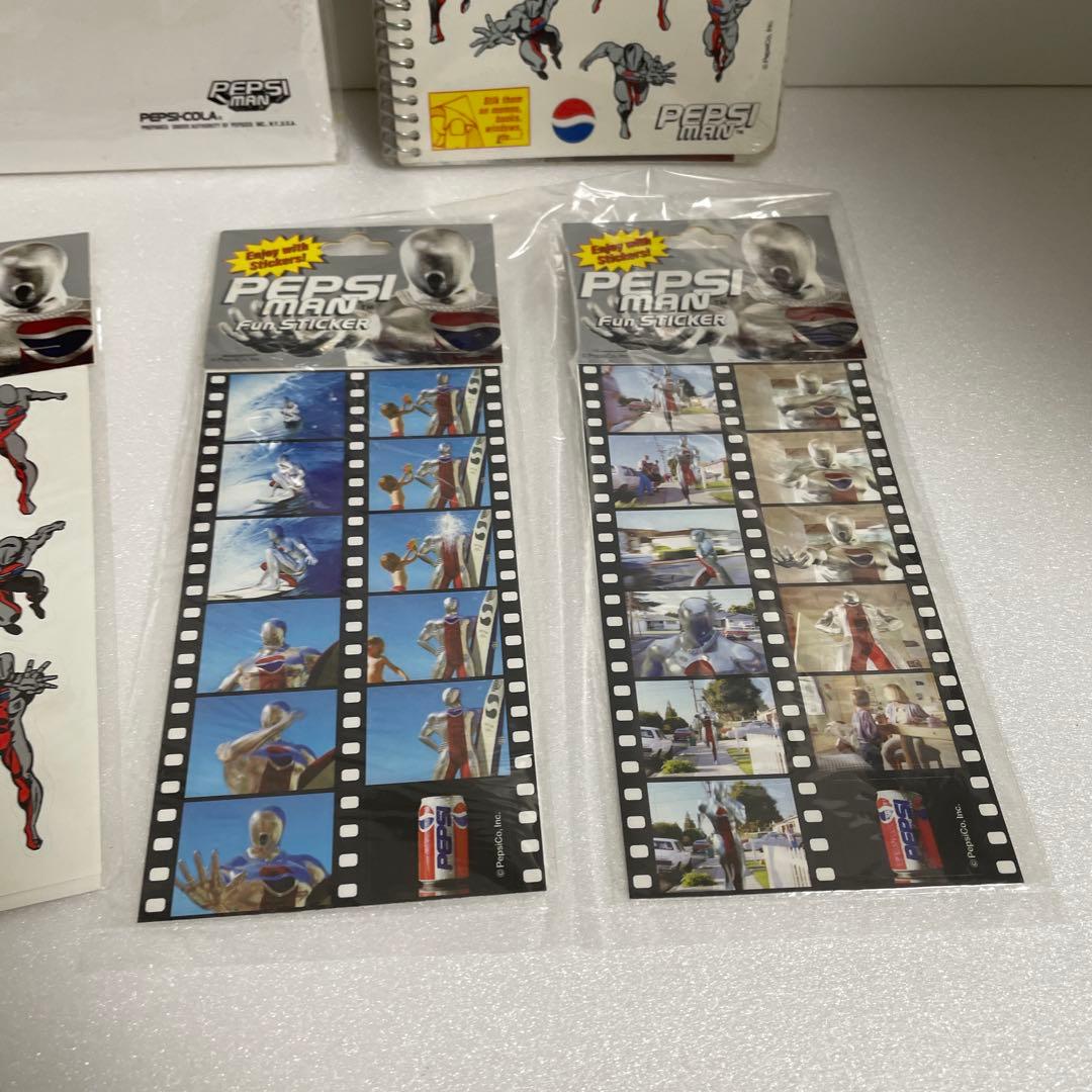 新品未使用 ペプシマン ノート 定規 ペン 消しゴム シール セット レア