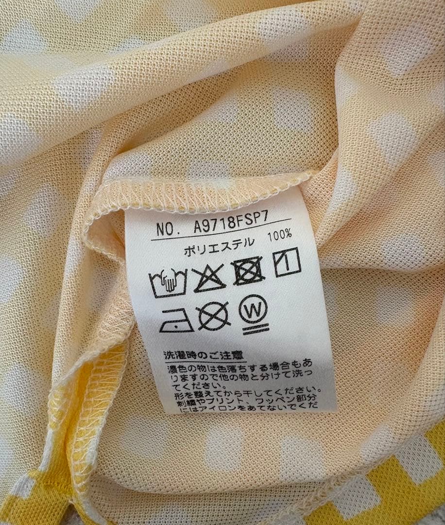 and per se イエロー チェック ポロシャツ