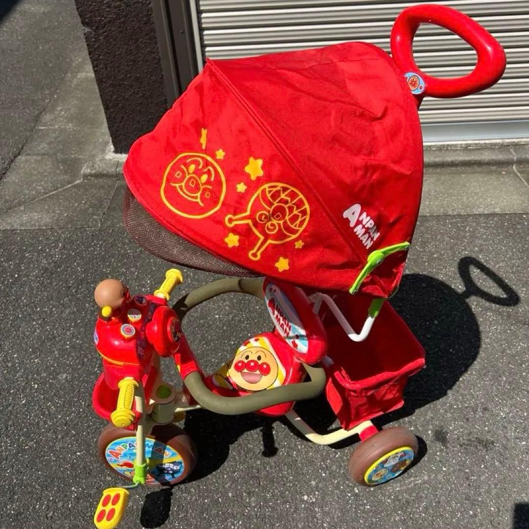 値下げ中☆ジョイパレット それいけ! アンパンマンデラックスII レッド 三輪車