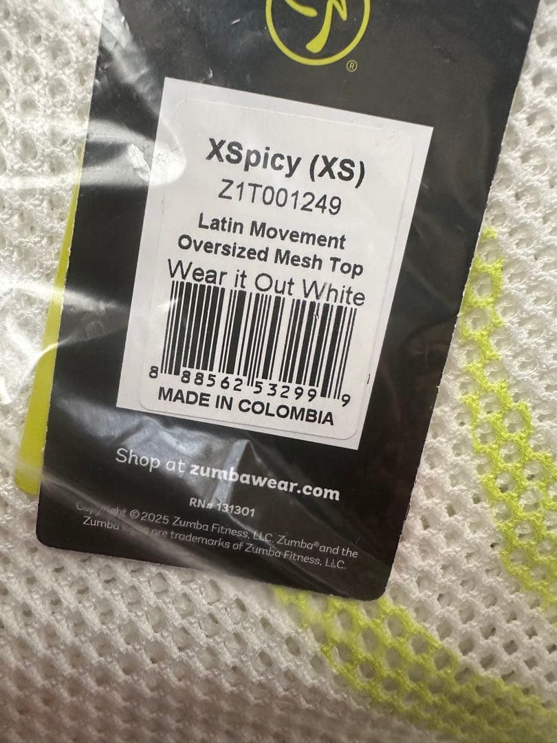新品　正規品　ズンバ　ラスト　X S メッシュ　Ｔシャツ