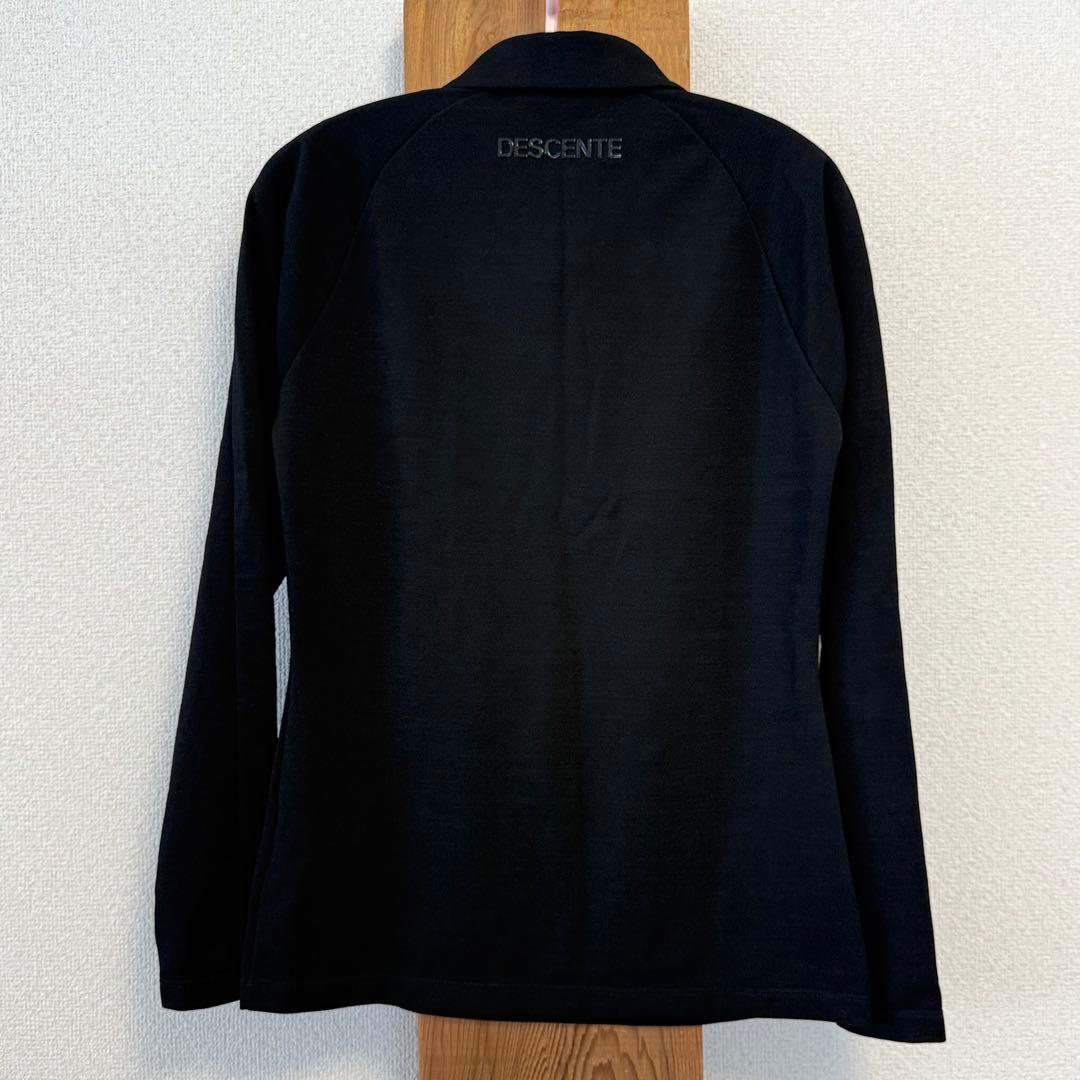 DESCENTE デサントゴルフ 長袖 ポロシャツ　ブラック