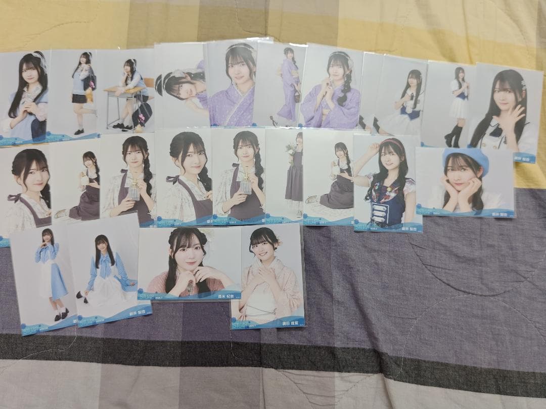 STU48尾崎世里花 新井梨杏 岡村梨央 大量生写真 缶バッジ アクリルスタンド