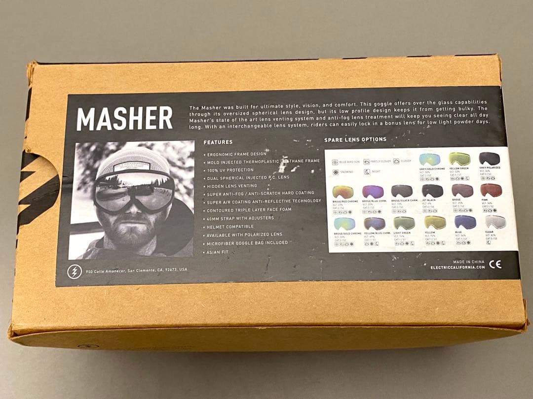 ELECTRIC エレクトリック MASHER GLOSSWHITE ゴーグル
