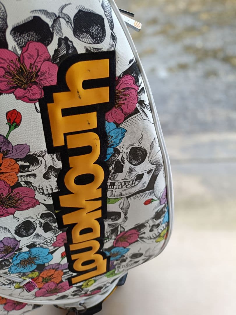 【美品】 Loudmouth キャディバッグ スカルフラワーズ柄 9.5型