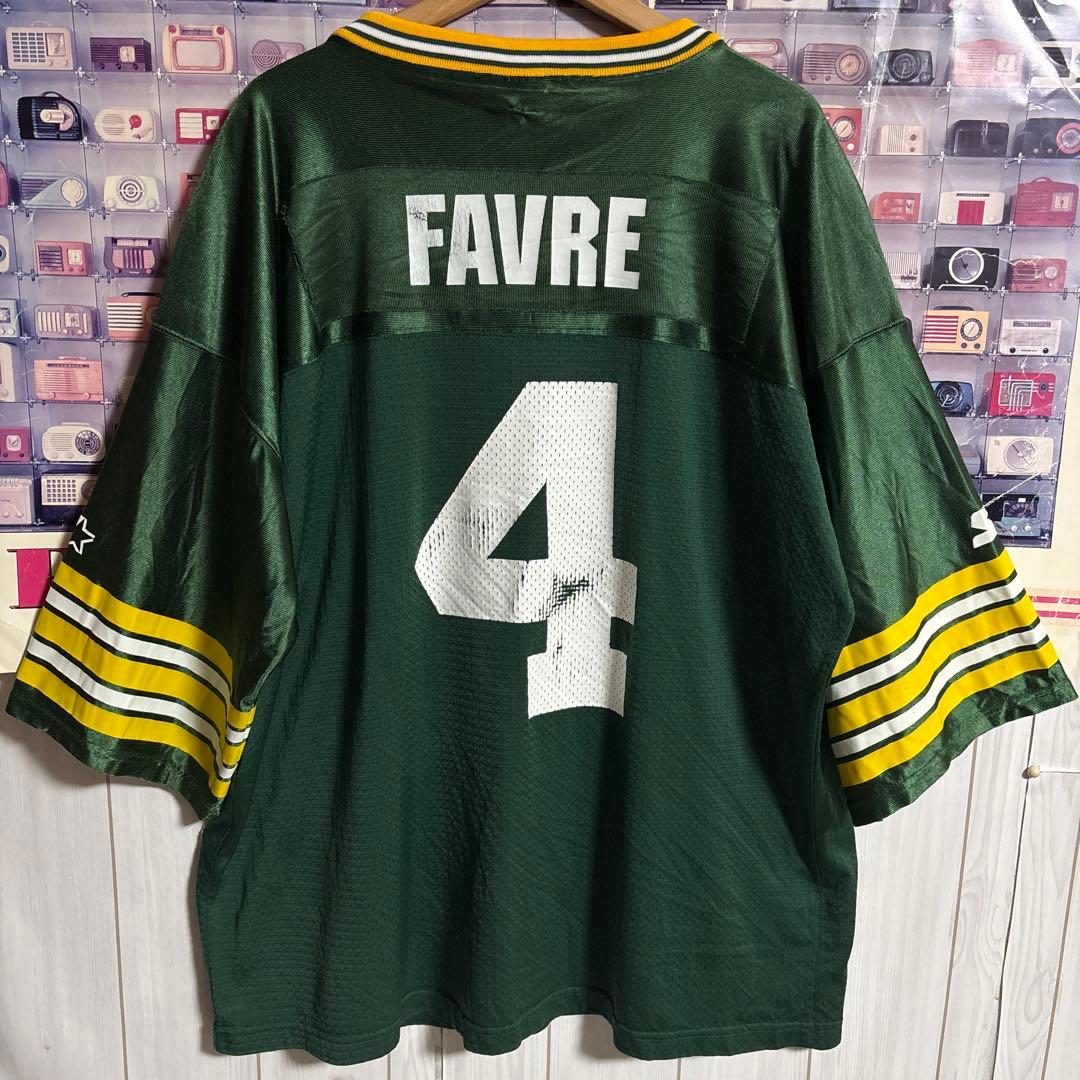 00s USA製NFLグリーンベイ・パッカーズBファーヴフットボールゲームシャツ