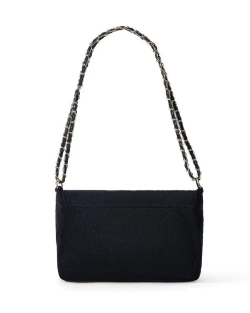 訳あり品 CHANELシャネル ミニバッグ ポーチ ブラック×ホワイト チェーン