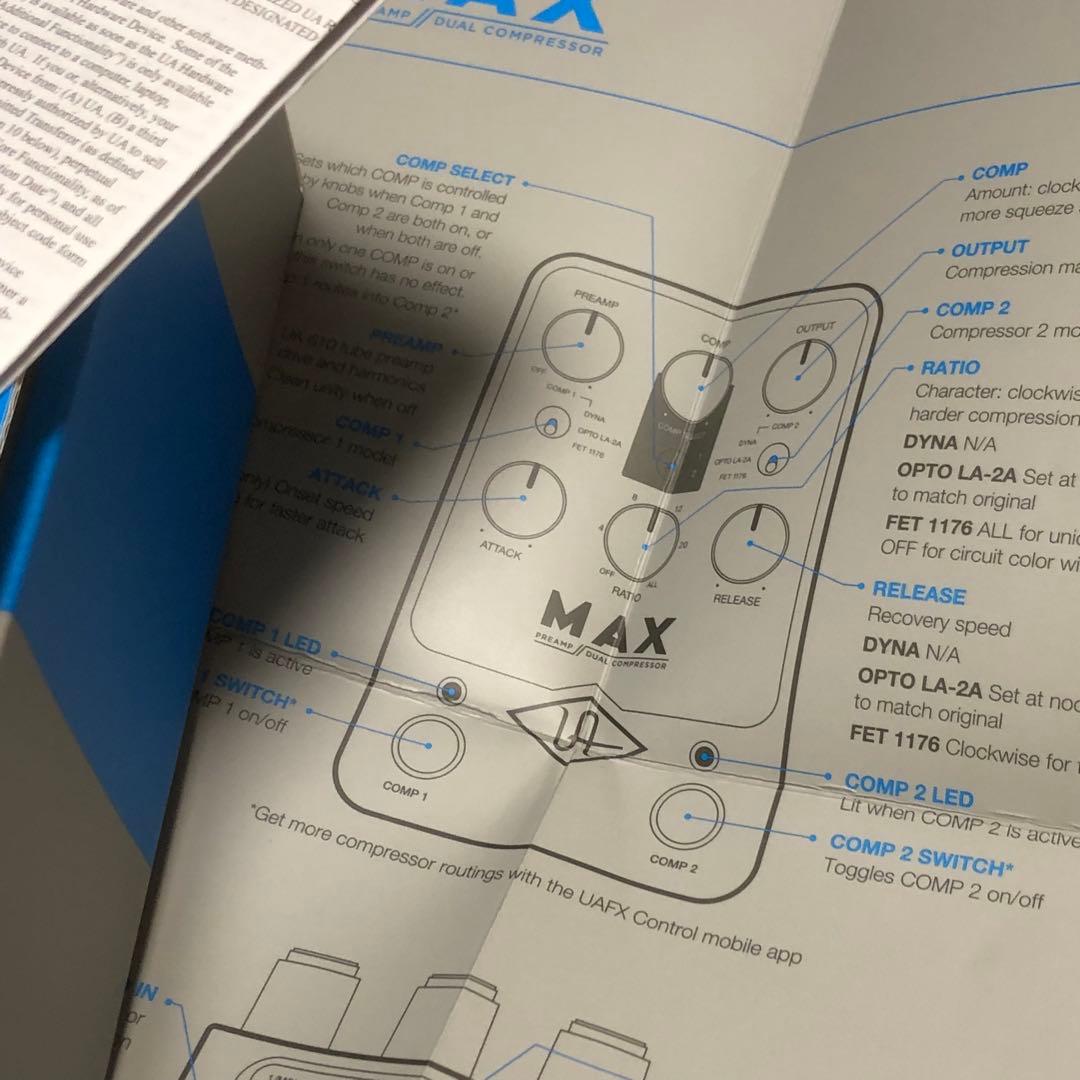 ギター UAFX MAX Preamp/Dual Compressor