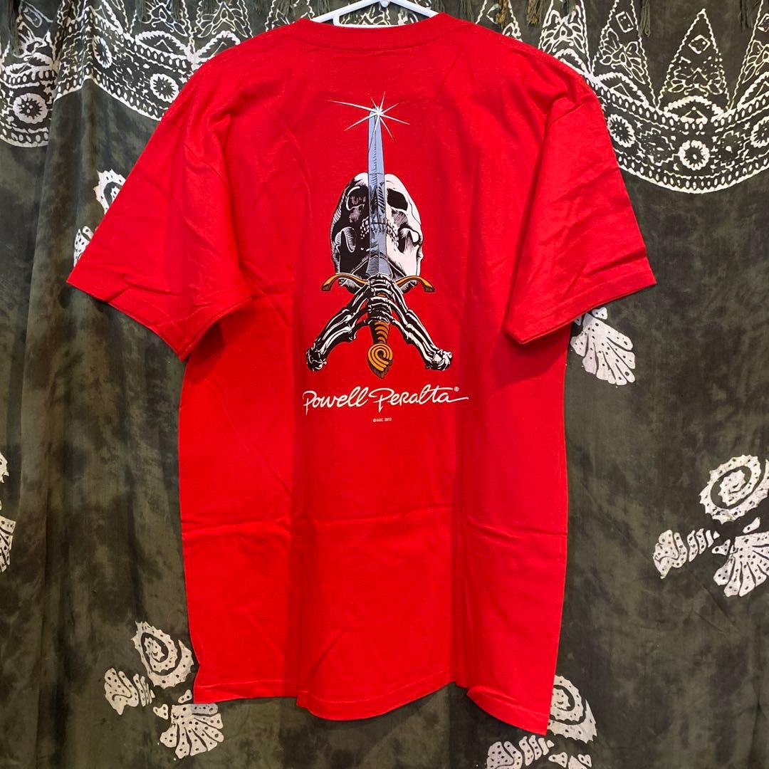 POWELLPERALT 2013's スケートTシャツ レッド　Mサイズ