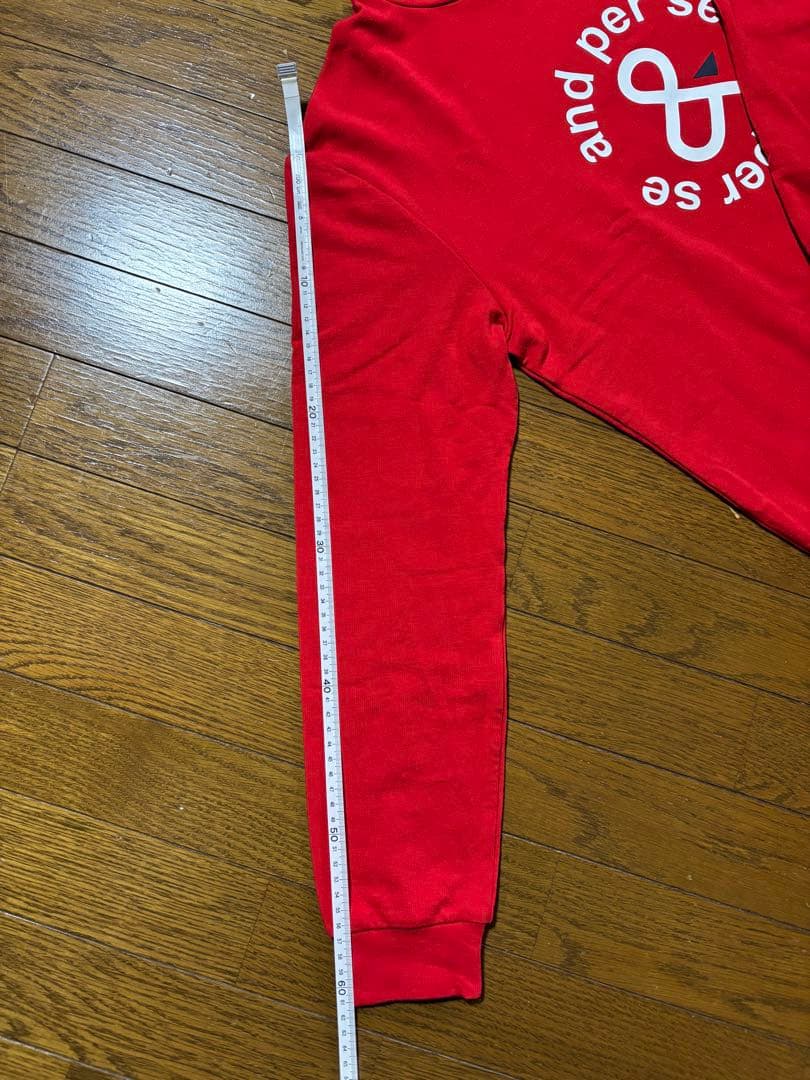 and per se アンパスィ メンズ セルヒート長袖ハイネックシャツ赤色