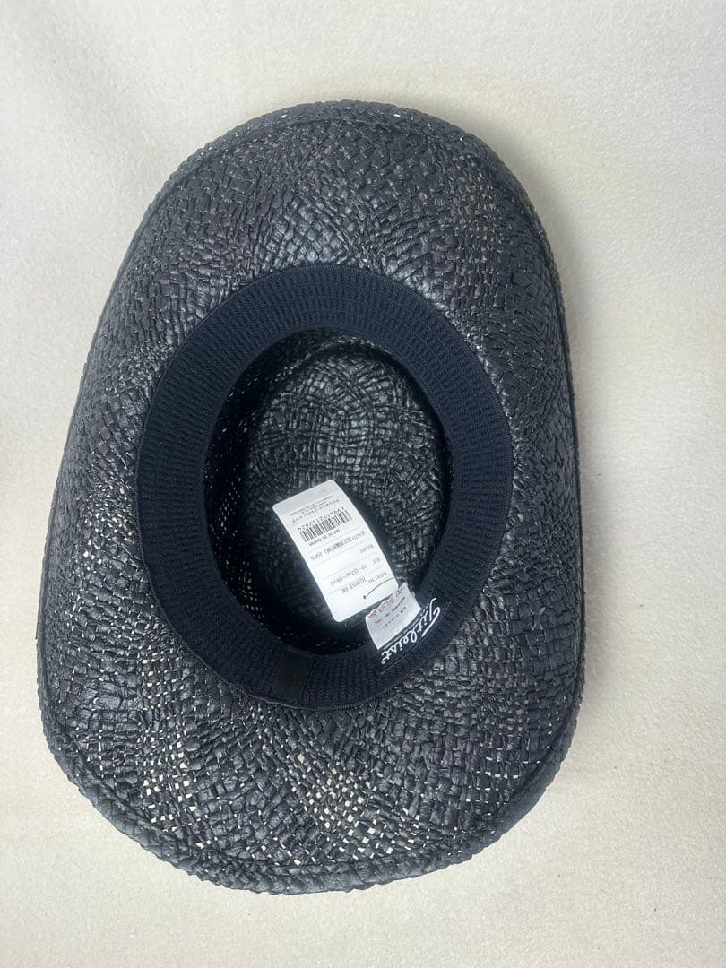 タイトリストストローハット チェック柄リボン付き　新品タグ付き