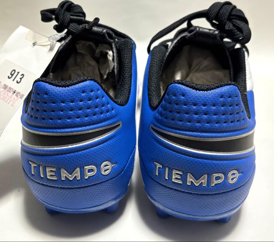 Nike Tiempoサッカースパイク ホワイト/ブルー 22cm