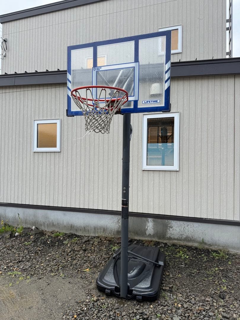 4月始動札幌LIFETIMEバスケゴールミニバス〜本格プレーまで高さ可動良好