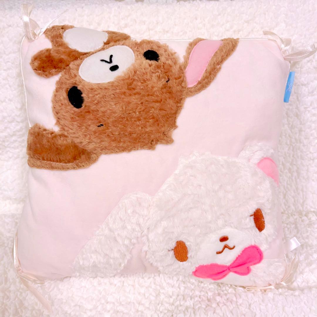 シュガーバニーズ　ぬいぐるみ　確認用② しろうさ　くろうさ　クッション