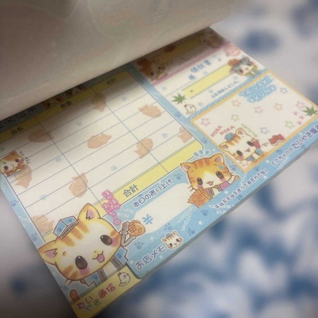 【レトロ】【平成】【レア物】　猫　メモ帳　クーリア　たいやきくん