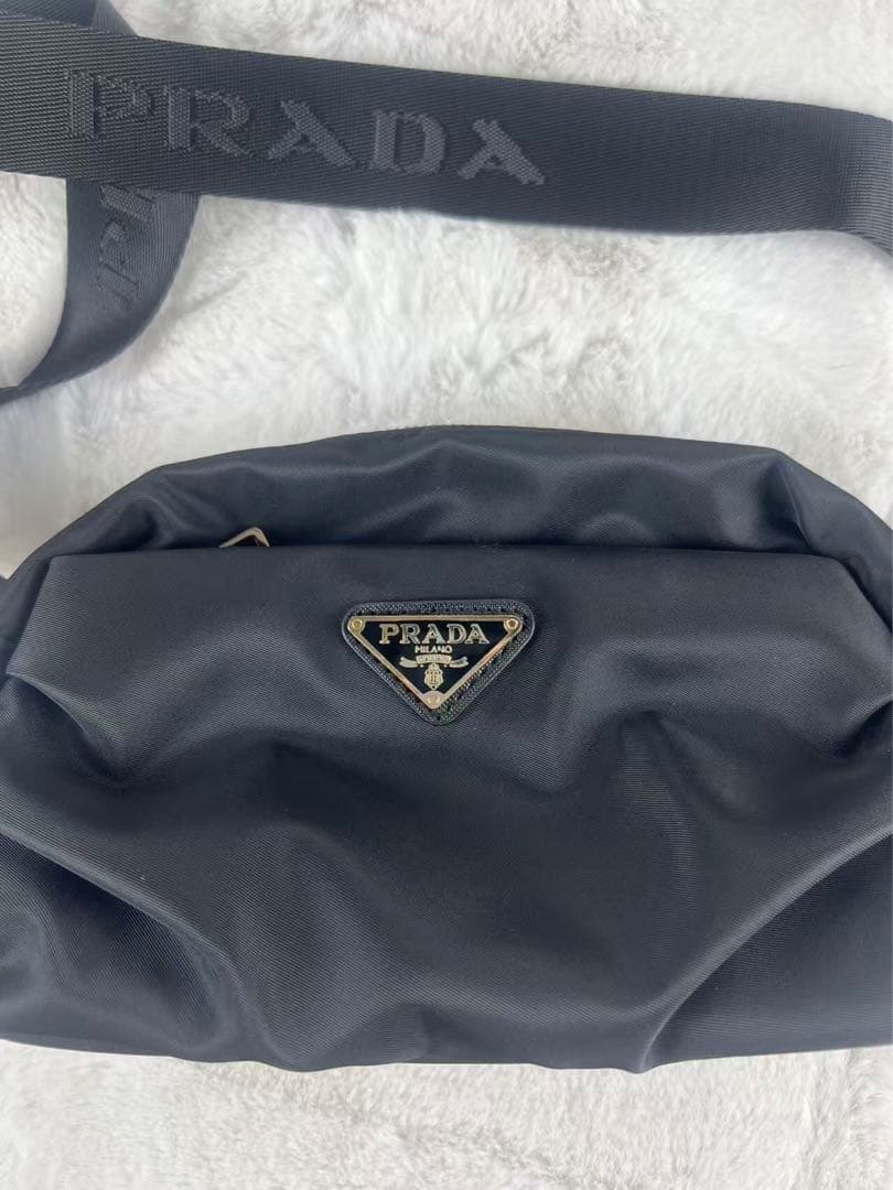 PRADA ブラック ショルダーバッグ ナイロン ノベルティ ブラック t1