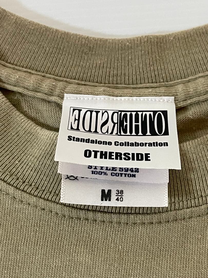 雷魚　アザーサイド　Tシャツ　ベージュ　size M