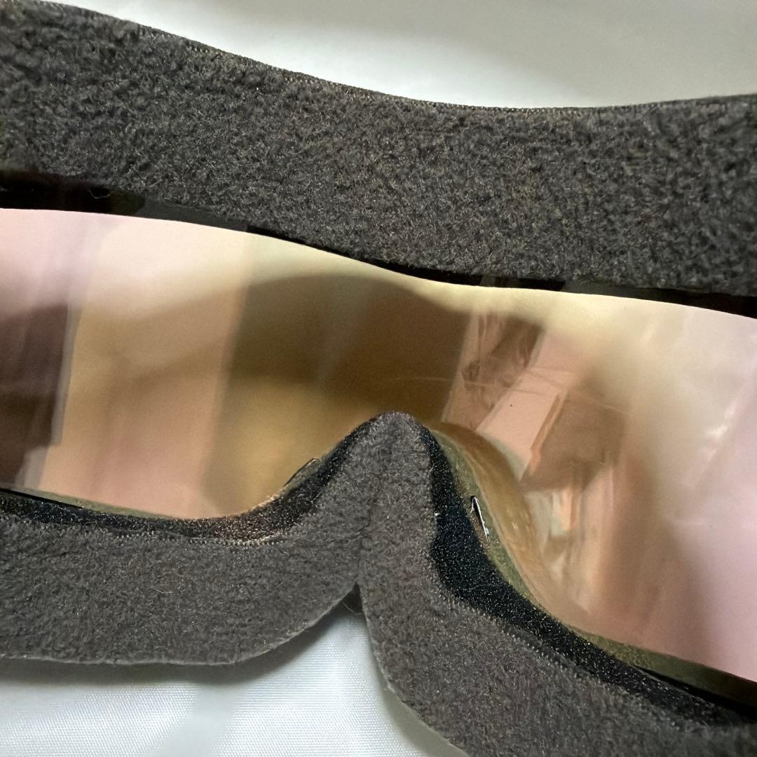 美品 Oakley オークリー スノーボード スキー ゴーグル 黒 ミラーレンズ