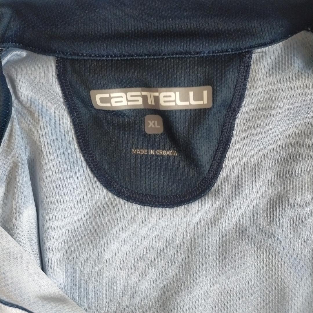 美品　Castelli カステリ　サイクルジャージ ネイビー　ホワイト　XL
