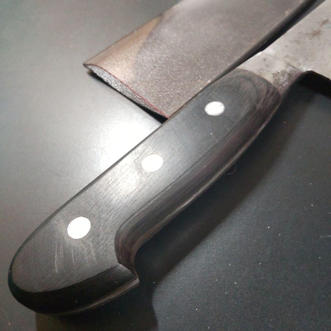 中古再生品東京杉本全鋼牛刀No2124 刃渡245mm