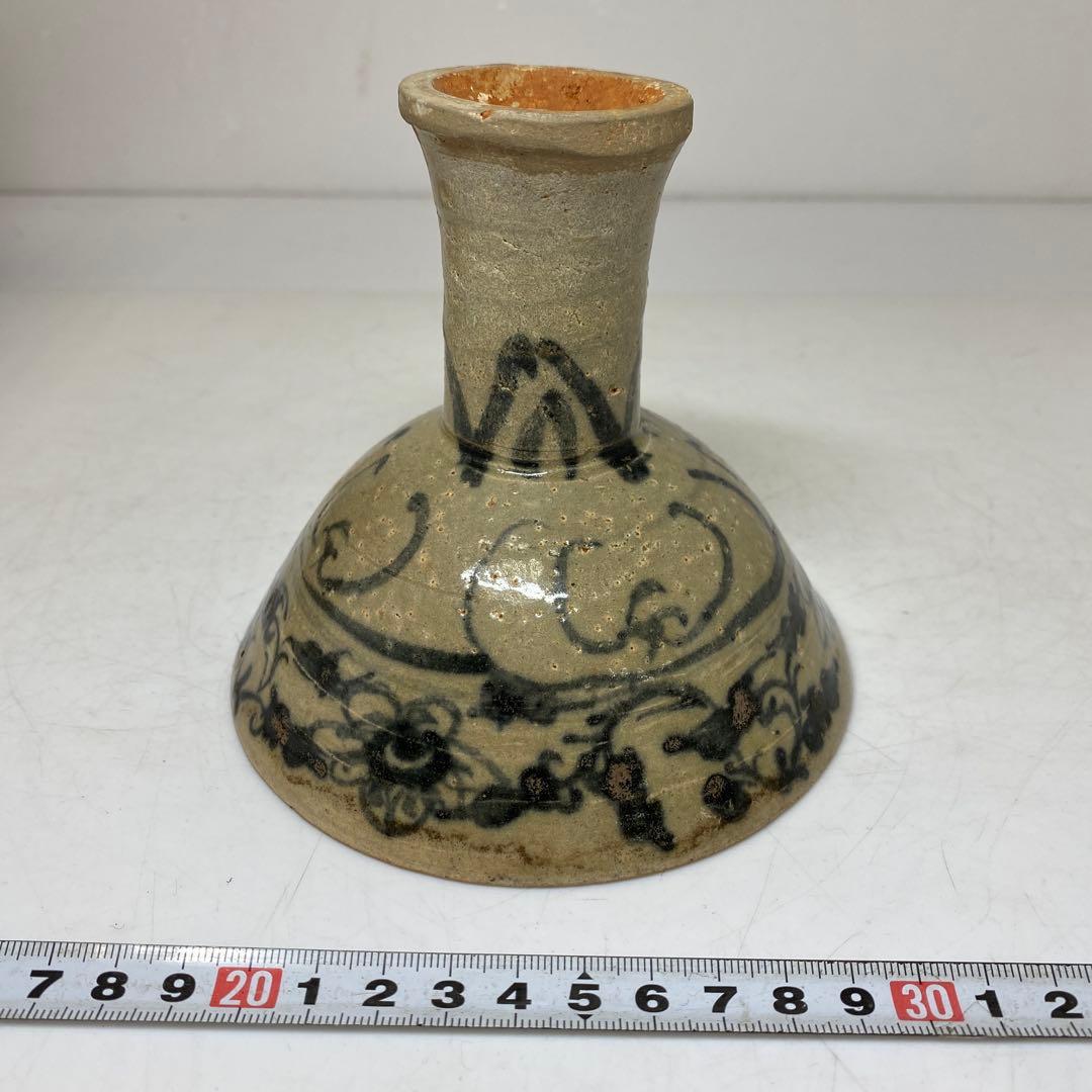 16世紀安南染付高台鉢　タニサ　 木箱付　幅約12.7cm 東R8-0205①