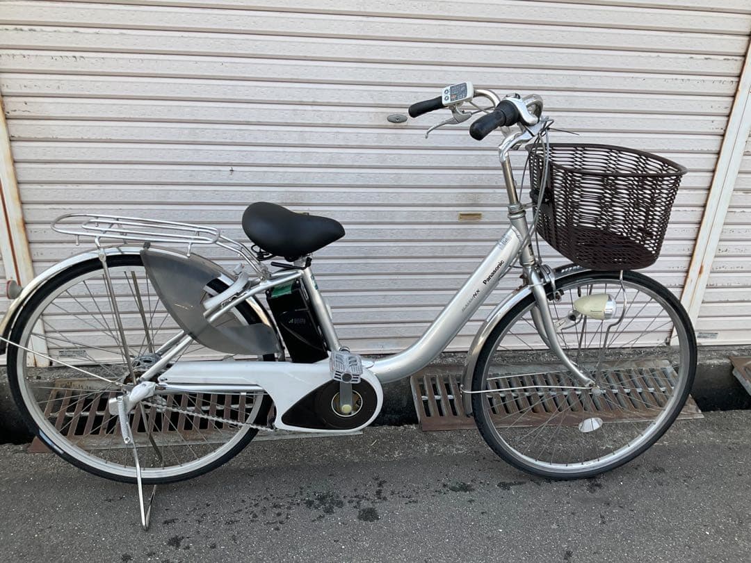 パナソニック新機種電動アシスト自転車viviNX26インチシルバーアルミボディー