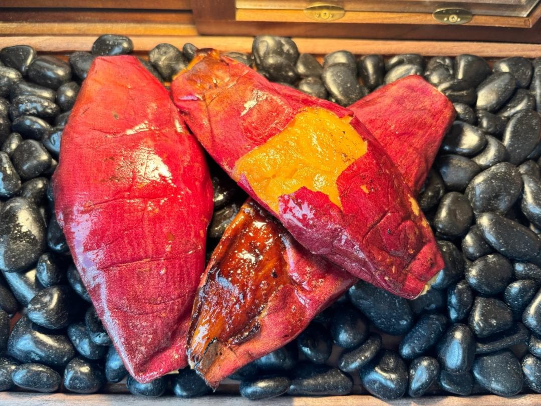 木製ホットショーケース 焼き芋保温ディスプレイケース【ダークブラウン】