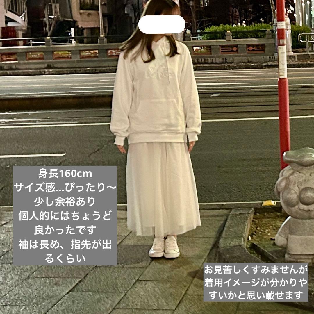 【美品】ミセス　ホワイトラウンジ　フーディー