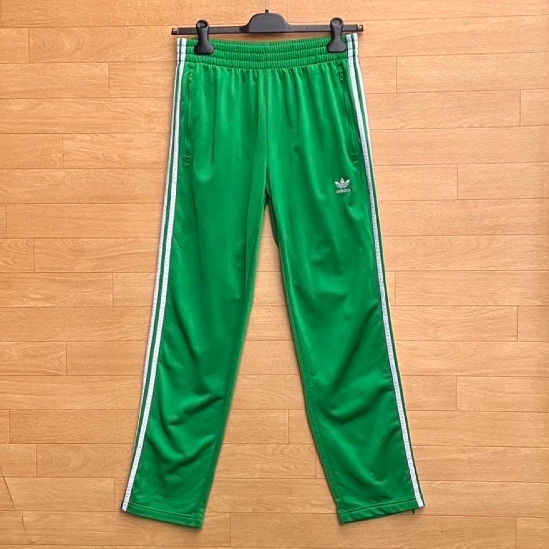 美品 M アディダスオリジナルス トラックパンツ ファイヤーバード 緑 ジャージ