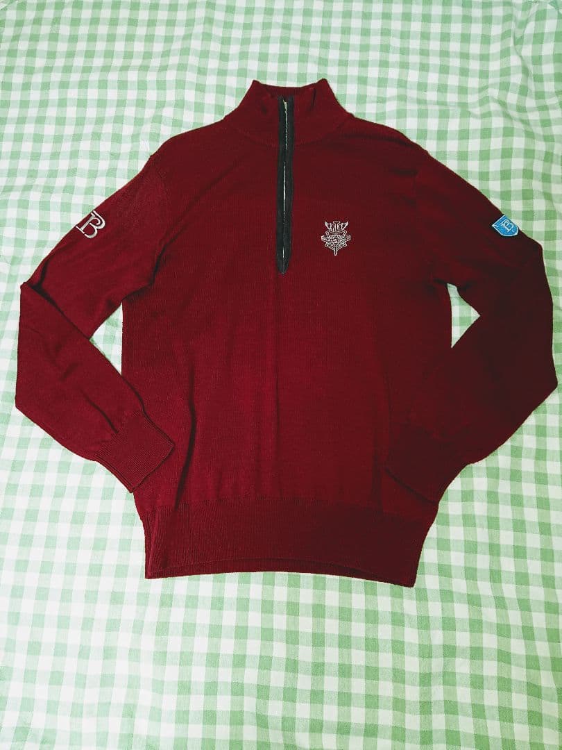 ★美品★ビームスゴルフ★ハーフジップセーター★本体ウール100%★サイズS★