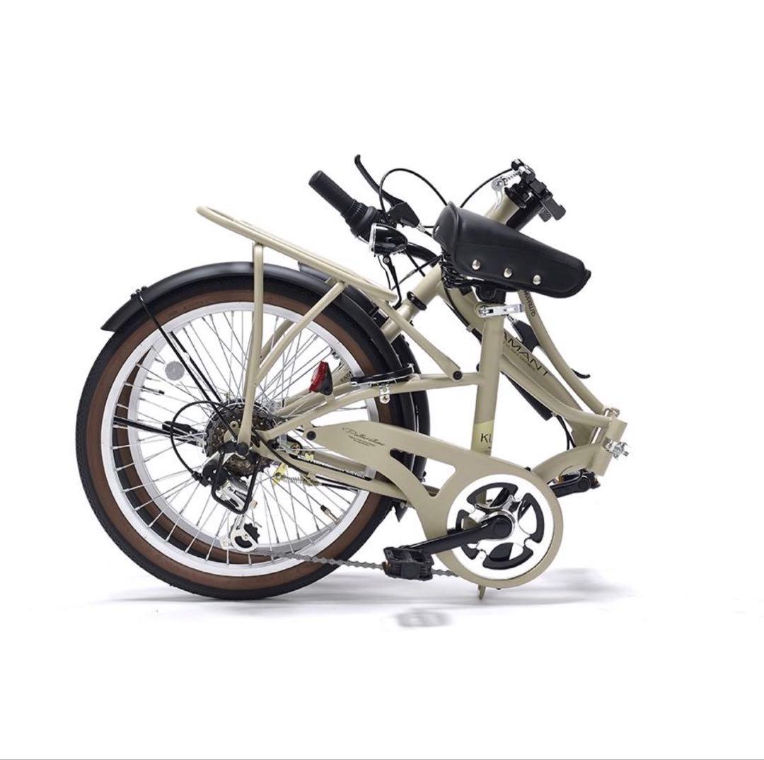 マイパラス 折りたたみ自転車 MF204KURVE 20インチ マットベージュ