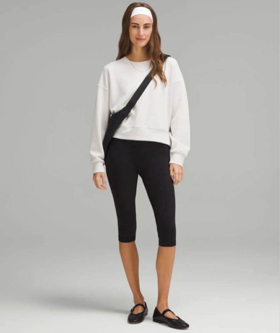 【美品】lululemon/クロップト丈スウェット　Softstream