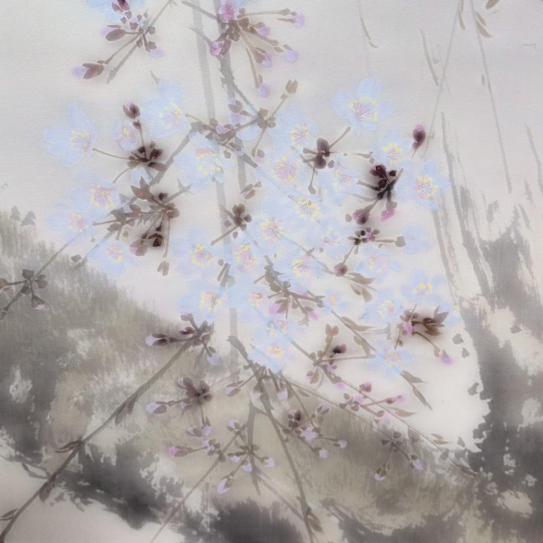今井景樹　桜　掛軸