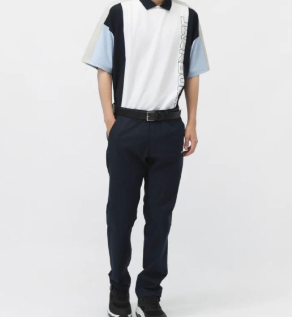 新品 パーリーゲイツ ジャックバニー ポリエステルツイル パンツ(6)LL/紺