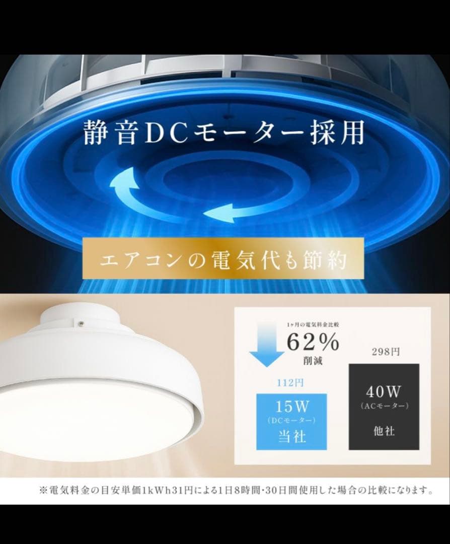 シーリングファン LED シーリングファンライト 風量調節