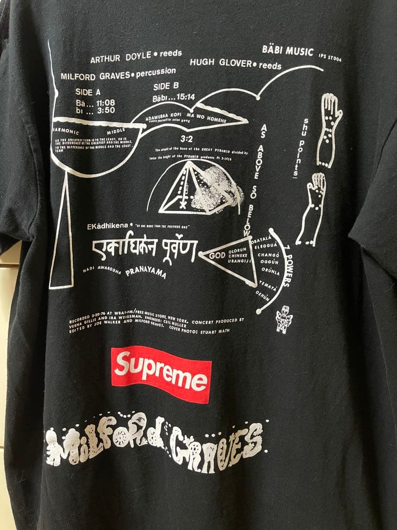 supreme Milford Graves Tee ブラック Tシャツ