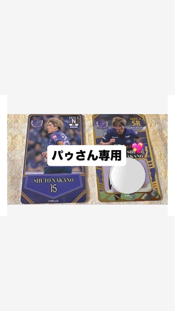 パゥさん専用　中野就斗選手カード