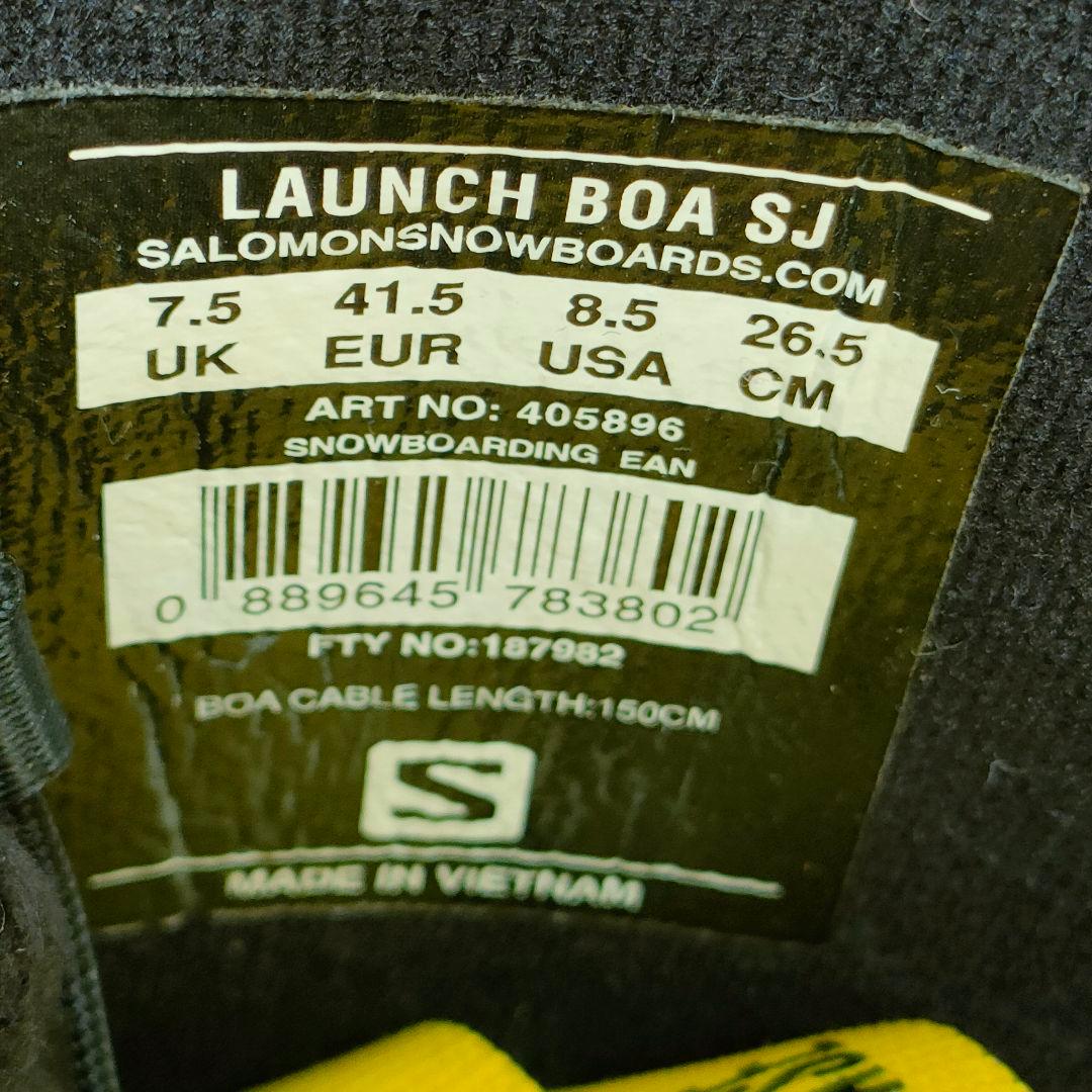 美品 SALOMON LAUNCH BOA SJ スノボ ブーツ 26.5cm