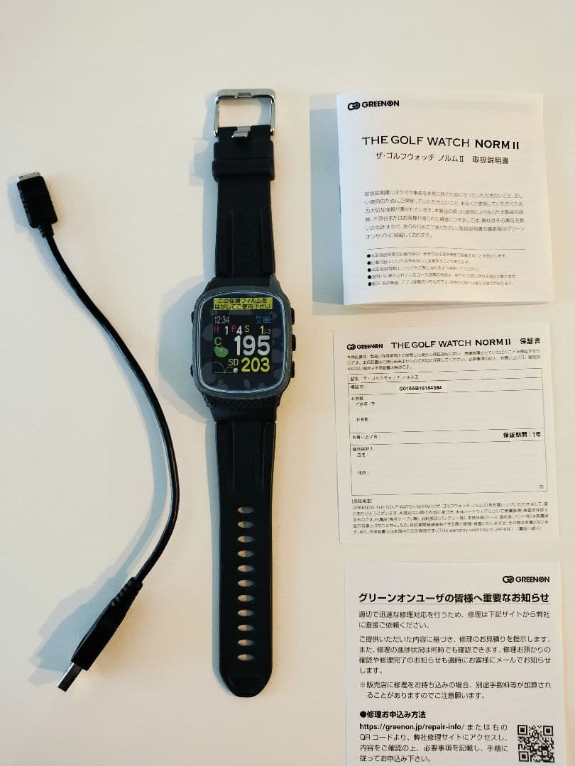 【美品】GreenOn　ザ・ゴルフウォッチ ノルムII